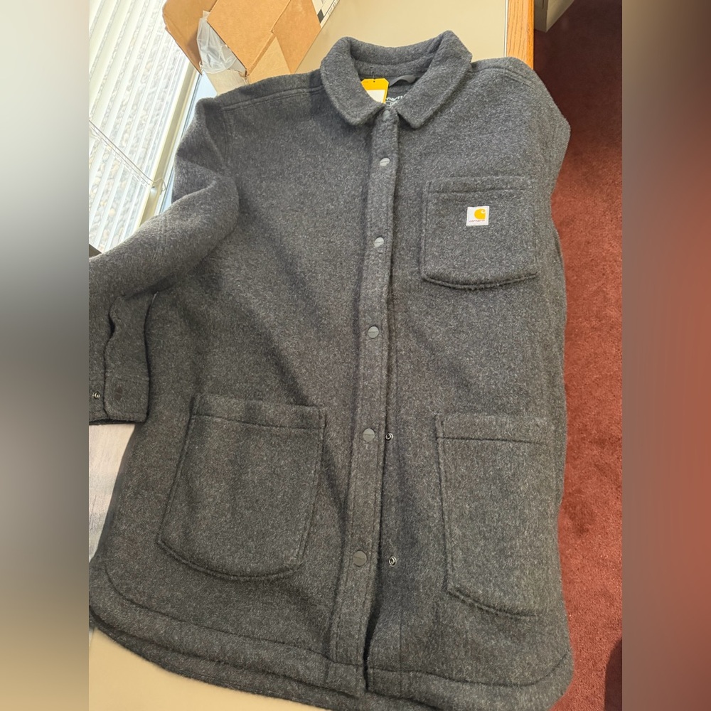 Carhartt Women’s Loose Fit Fleece Shirt Jac – XL (16–18) – NEW with Tags